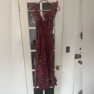 House of Harlow 1960 Red Off-the-Shoulder Maxi Dress Small